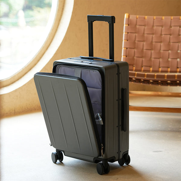 New aluminum frame suitcase 20-inch boarding case 24-inch anti-drop trolley case travel bag password case leather case