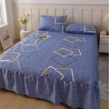 2026 amazon quilted bed skirt bedspread heightened double anti-static breathable mattress simmons bedspread three-piece set