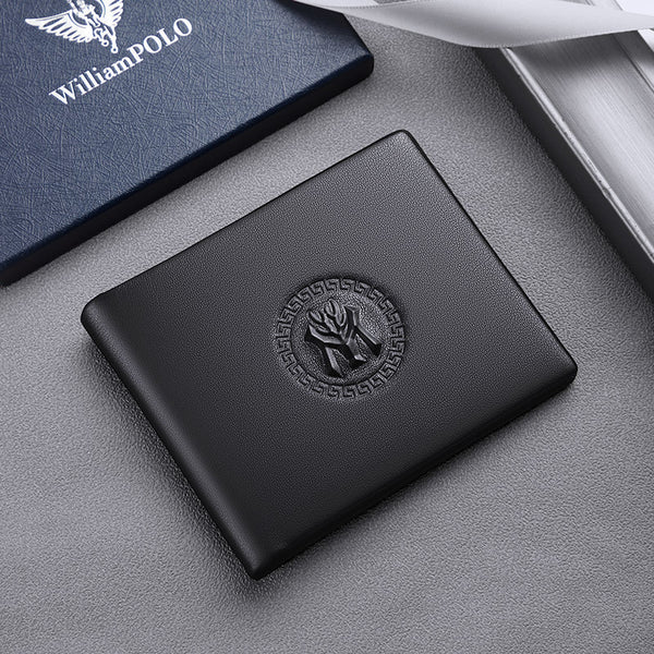 Emperor Paul Men's Wallet Leather Short First Layer Cowhide Light Luxury Simple Wallet Multifunctional Wallet Men's Wholesale