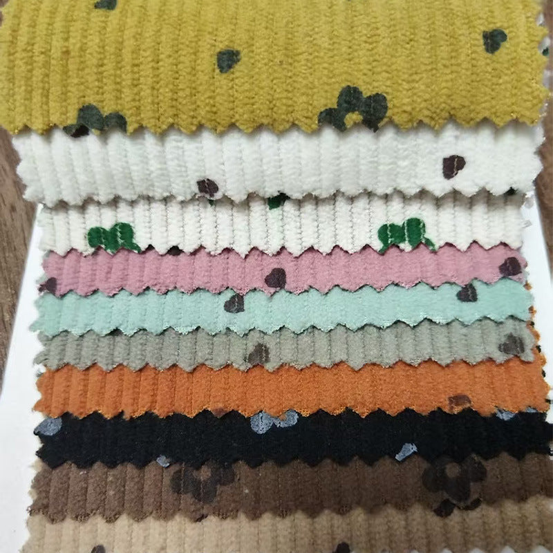 All-polyester 8-pit corduroy printed fabric, luggage, sofa, handbag, throw pillow, home textile 8 corduroy fabrics