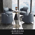 One table and four chairs blue and gray [round table 70*57]