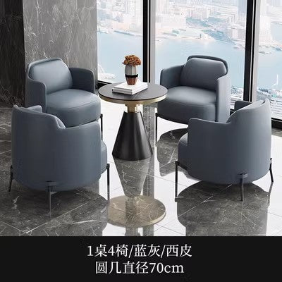 Business negotiation single sofa hotel lobby rest area sofa office light luxury reception sofa booth