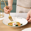 Creative nordic dinnerware western plate steak plate - instagrammable european style white ceramic popular home dinner plate