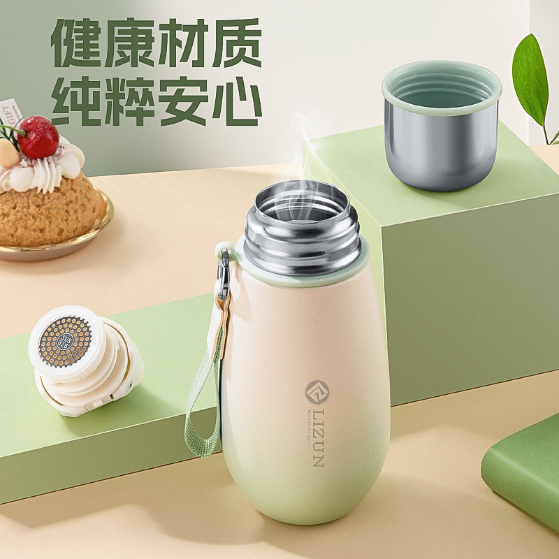 Mini pocket 316 stainless steel thermos - stylish and portable water bottle for students (unisex)