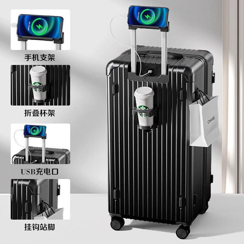 Large capacity luggage suitcase women 2025new arrival student multifunctional thickened trolley case suitcase 28inch men password box