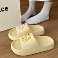 Cartoon eva non-slip slippers for women summer ins indoor home bathroom thick sole shit feeling outwear couple sandals for men