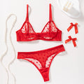new arrival flocked heart-shaped women's intimates ultra-thin bra lacesexy push-up thin bra suit