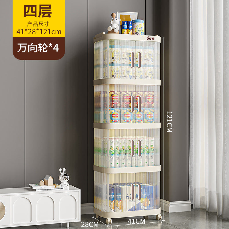Snacks household organizing cabinet trolley storage shelf living room bedroom bathroom removable storage box storage cabinet