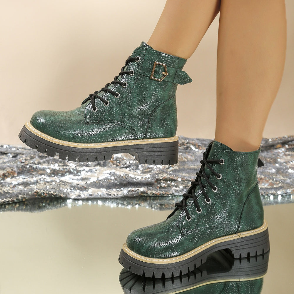 Women's thick-soled martin boots for export,  autumn/winter new collection, fleece-lined warm cotton boots, plus size women's boots wholesale for cross-border e-commerce