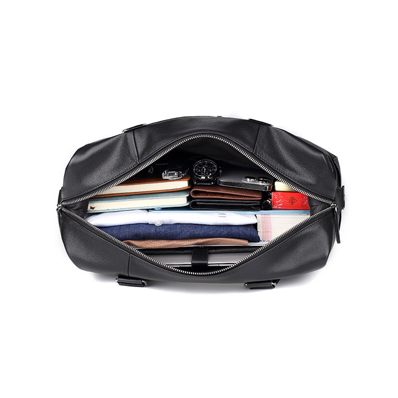 New travel bag men's handbag large-capacity luggage bag short-distance business women's shoulder crossbody leather men's bag