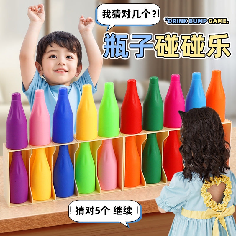 Fun bottle guessing game: kids' color memory & beverage matching game - brain training & memory puzzle toy