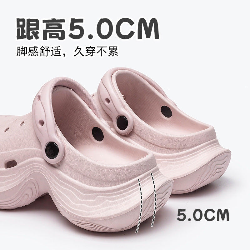 Women's clogs - new summer collection: thick-soled, anti-slip beach sandals with closed toe for adults. perfect for the beach and everyday wear