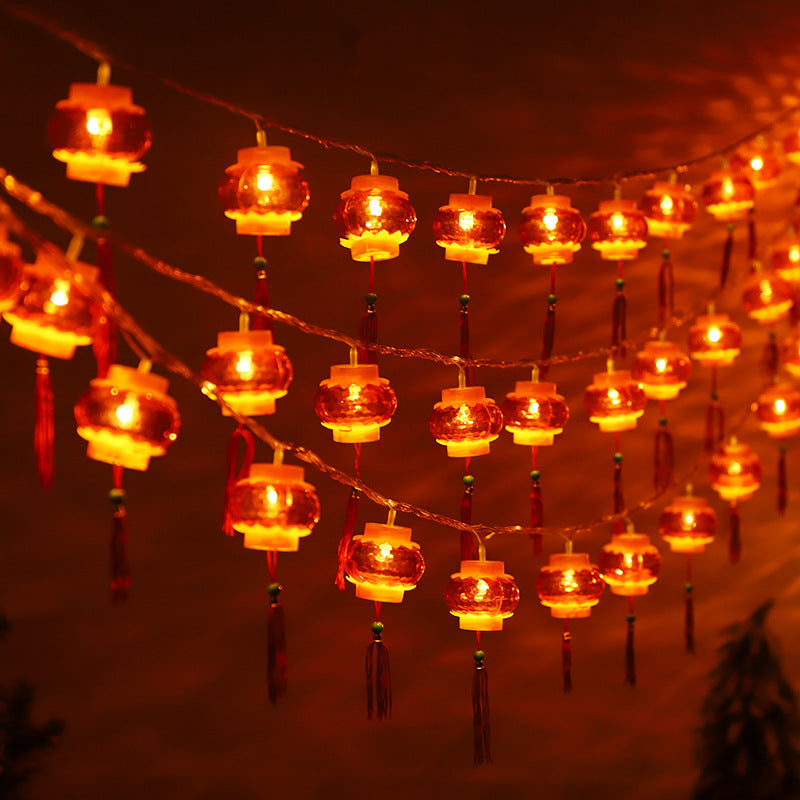 Directly from the manufacturer LED lights small light string red lanterns Chinese knot Lantern Festival New Year Spring Festival decorative battery flash