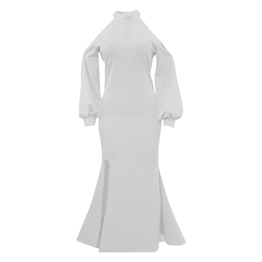 European and american export women's evening gown party dress  high waist halter neck off-shoulder sexy african maxi dress