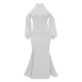 European and american export women's evening gown party dress  high waist halter neck off-shoulder sexy african maxi dress