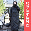 Winter windbreaker waterproof windproof winter cycling thickened fleece electric vehicle battery motorcycle riding cold weather protection suit