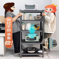 Kitchen storage rack floor-standing multi-layer for home shelf multi-functional for home microwave oven storage rack storage cabinet