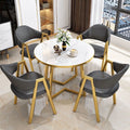 Nordic light luxury negotiation table and chair set - modern minimalist coffee shop/milk tea shop small round table for sales centers and casual reception areas