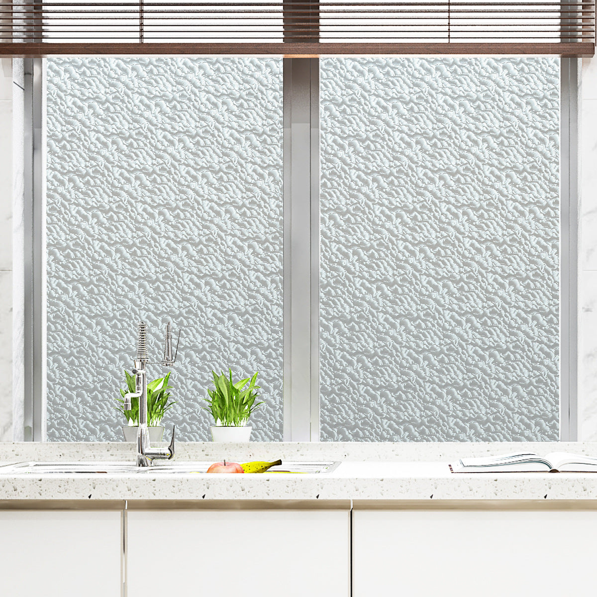 Cross-border colored glass privacy protection film glue-free electrostatic light transmission opaque bedroom office decoration glass film