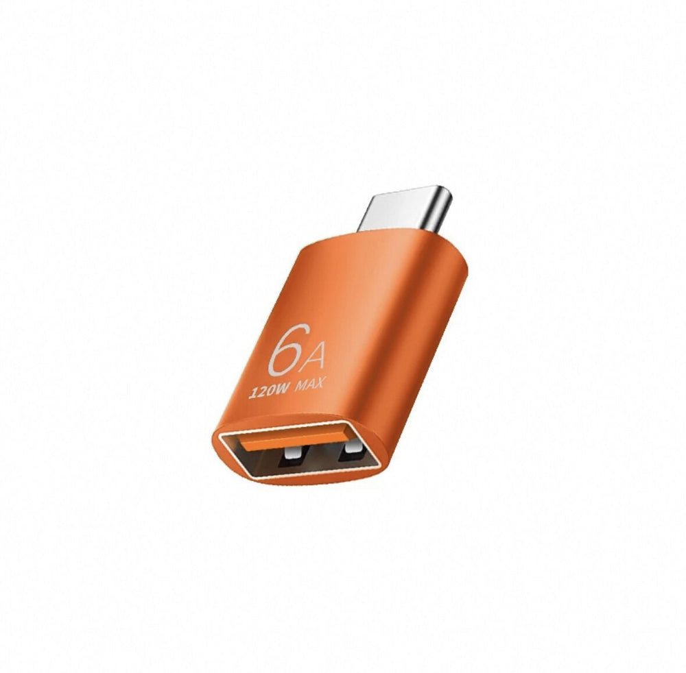 Type-c female to usb 2.0 adapter, car charger pd data cable, 6a charging, usb converter with otg function