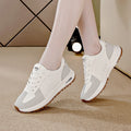 plus size women's shoes - new spring/autumn leather sneakers - korean style versatile flat casual soft sole running shoes