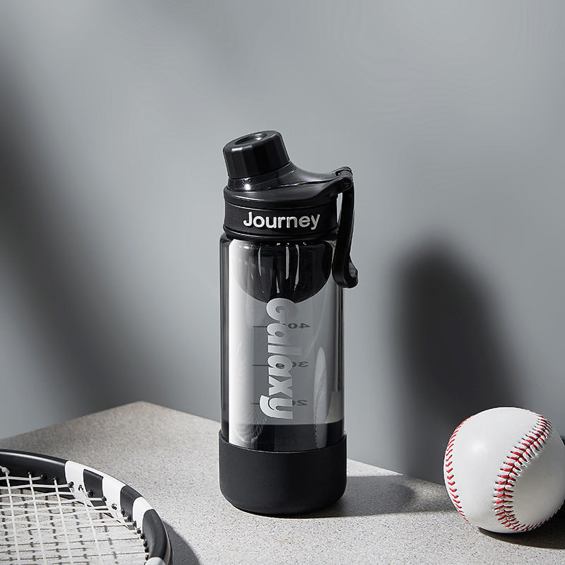 Anti-fall casual sports water bottle car water cup fitness cup leak-proof tea separator student portable plastic cup wholesale
