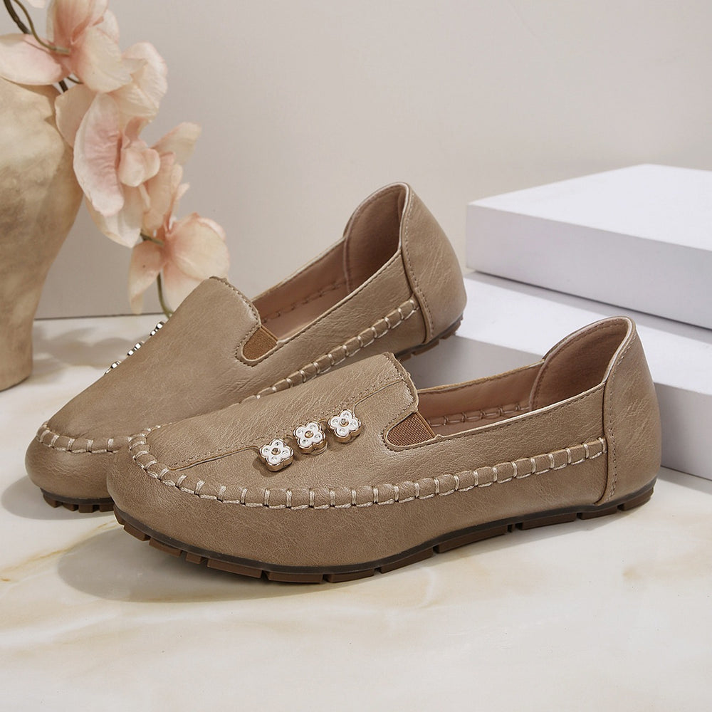 plus sizespring & fallnew arrivalfashioncasualflats lightweight bean shoes cross-border flats stitching women's shoes wholesale