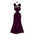 Accessible luxury celebrity heavy industry diamond cross halter suspender dress female sexy hot girl waist bag hip backless dress