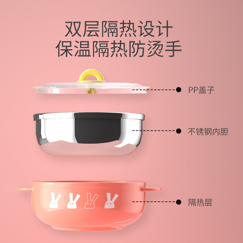 Children's tableware set, complementary food tools, baby complementary food bowl, baby complementary food spoon, thermal insulation bowl, spoon supplies, complementary food box