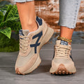 Wholesale women's plus size athletic shoes: new spring korean style, versatile lightweight running shoes, leather casual chunky sneakers