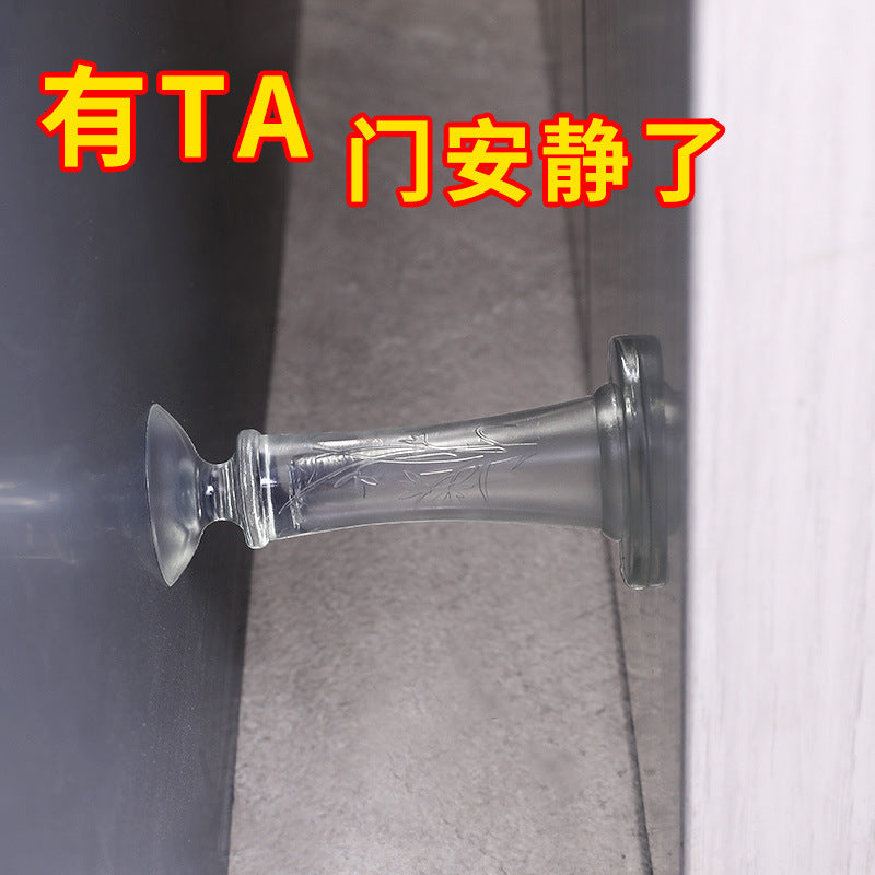 Door suction without punching new door stopper anti-collision silicone bathroom door fixed household strong magnetic silent door rear top door