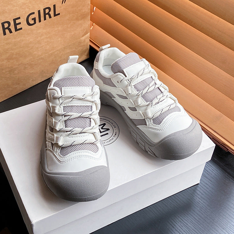 Ugly cute lightweight hiking women's casual 2026 spring and summer new arrivalthick soleeasiest for match round toe spring sports dad shoes for women