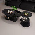 Italian style home light luxury oval tempered glass combination coffee table, high-end living room new modern minimalist coffee table