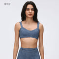 Sling denim style tube top push-up auxiliary breast sports intimates shock-absorbing anti-sagging fitness yoga bra d26063