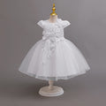 Exportnew arrivallace flower puffy wedding dress princess dress girl model catwalk dress flower girl