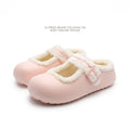 Fleece-lined beanie shoes for women winter 2026 new arrivalthick sole mary jane fur shoes outwear flats slip-on cotton shoes for women