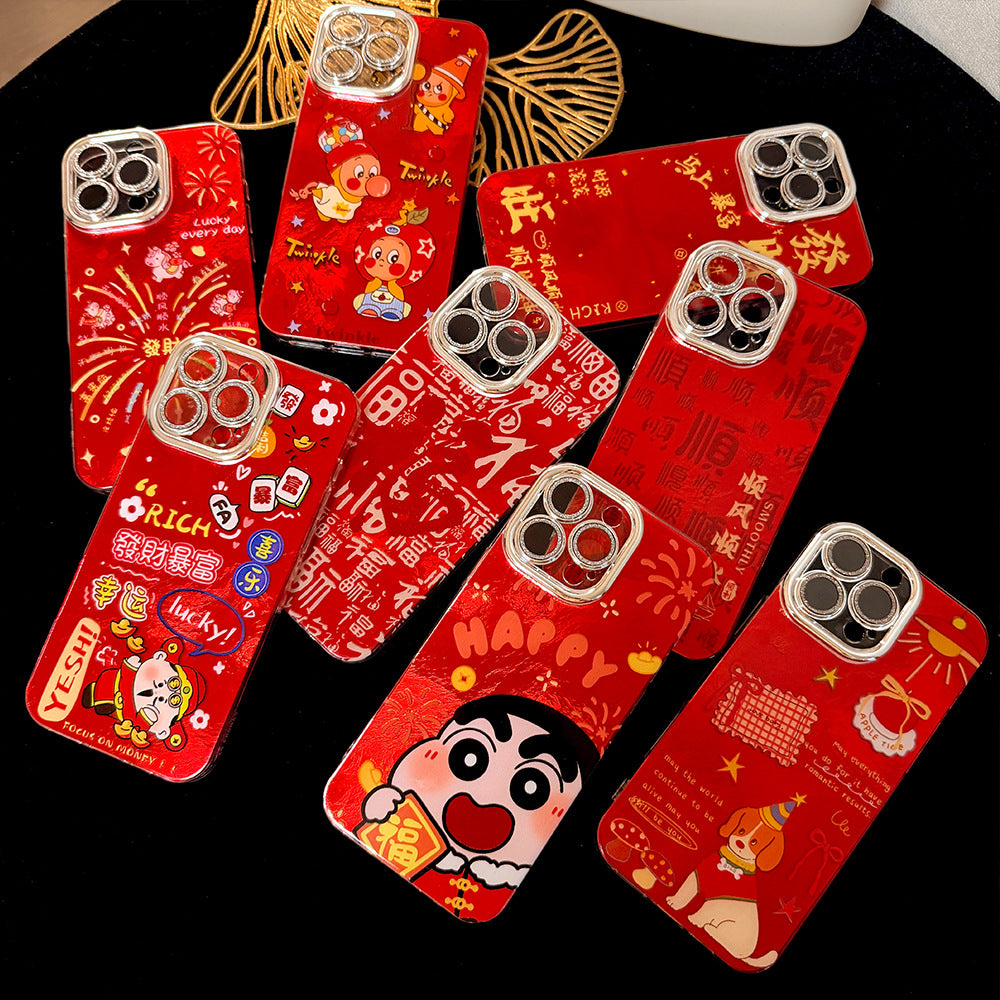 Opporeno15 mobile phone case a93 r17 glitter swirl festive red case oppo reno15 mobile phone case