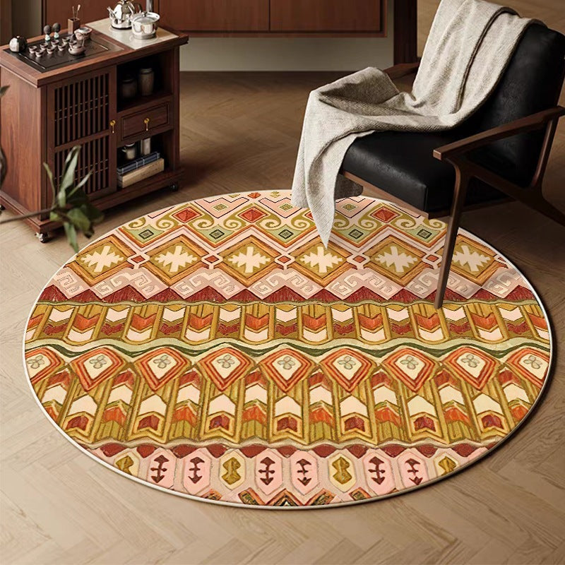 retro round for home living room sofa coffee table carpet imitation cashmere hanging basket foot mat persian bedroom bedside blanket