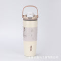 New arrival high-looking owala fruit cup outdoor portable satchel car cup 304 stainless steel straw thermos cup