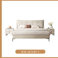 Light french cream style bed small apartment casualaccessible luxury foshan furniture master bedroom double 1.8m genuine leather bed