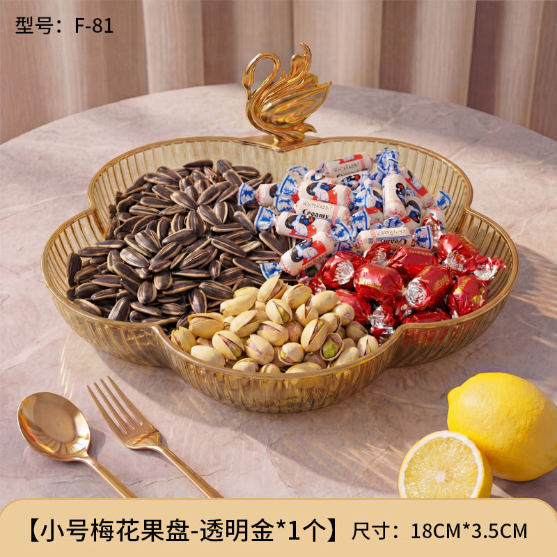 For home plate small creative living room fruit plate accessible luxury good-looking coffee table snack plate melon seeds peanut candy plate