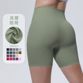 New arrival nude brushed quick-drying yoga pants women's high waist abdominal fitness shorts peach butt tight sports three-quarter pants