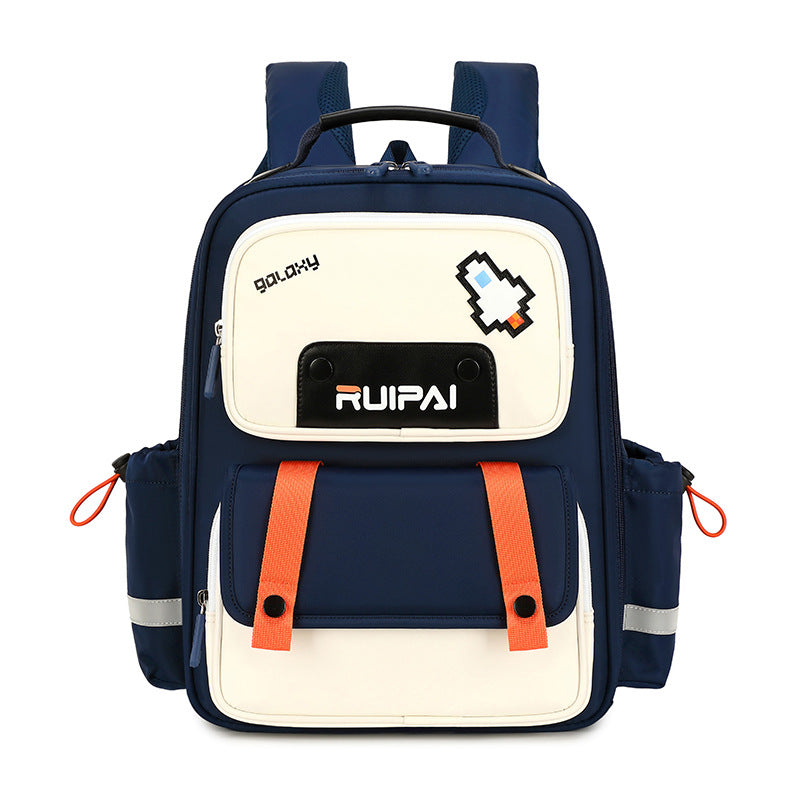 Rui brand schoolbag for children in grades 3-6, large-capacity load reduction for primary school students, spine protection schoolbag, backpack, spot wholesale.