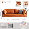 Leather sofa living room italian normcore office reception retro straight row small apartment plaid leisure double three person sofa