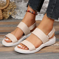 plus sizeflatsvelcro sandals for women  new one-line casual fish mouth  cross-border sandals