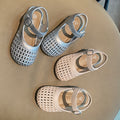 Girls' sandals: closed-toe knitted princess shoes, new summer 2025 collection, toddler shoes, hollow-out sandals and slippers for girls