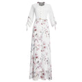 summer new arrival: elegant, high-end long dress - tummy-concealing, three-quarter sleeves, loose fit, printed, and flowy