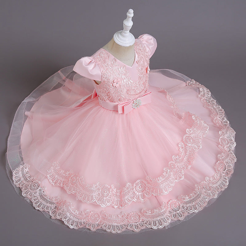 European and american new children's formal wear, wedding dresses, princess dresses, little girl's party host dresses, kids dress