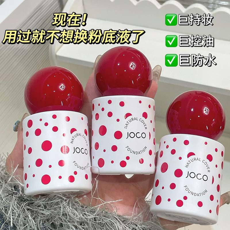 JOCO fleece makeup new face soft yarn foundation, clear concealer, waterproof and sweat-proof, not easy to take off makeup, student party affordable foundation