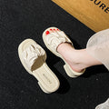 Elegant high-heeled slippers for women 2024new arrivalsummeroutwearbest sellingfashion step on shit one-line slippers easiest for match sandals and slippers